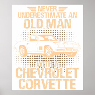Poster Um velho homem CHEVROLET CORVETTE 1979 C2