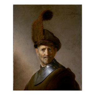 Pôster Um Velho no Figurino Militar c.1630