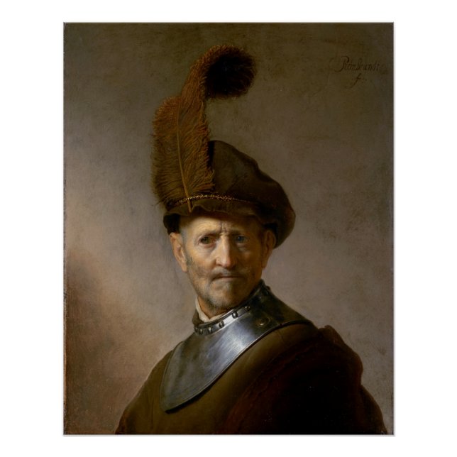 Pôster Um Velho no Figurino Militar c.1630 (Frente)