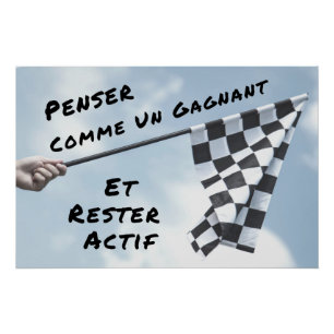 Pôster Um Vencedor” Cartaz Mural Citação Positiva