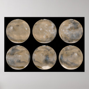 Pôster Um verão do Médio-Norte/inverno do sul em Marte