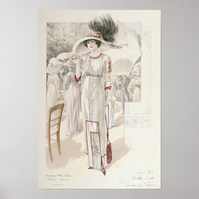 Pôster Um vestido de cidade, de "Les Grandes Modes de Par (Frente)