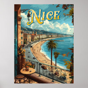 Poster Um Vintage Nice, França
