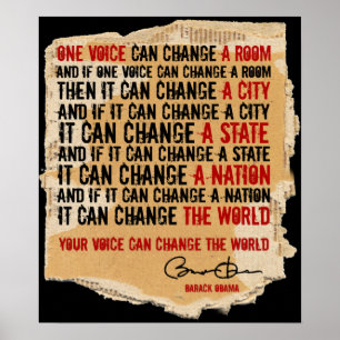 Poster UM VOICE-BARACK OBAMA - PST25x30