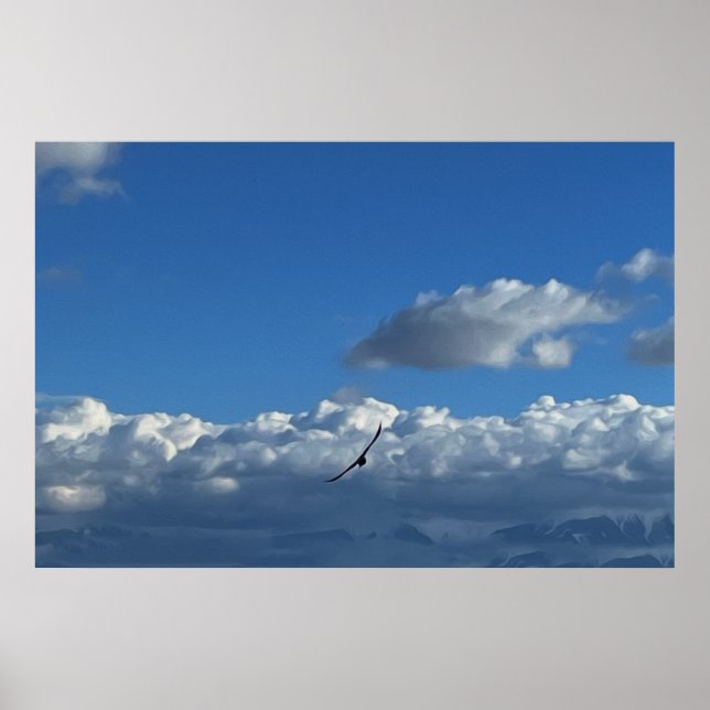 Poster Um voo sob as nuvens (Frente)