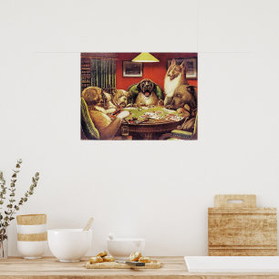 Poster Um Waterloo, Cães Jogando Pôquer,