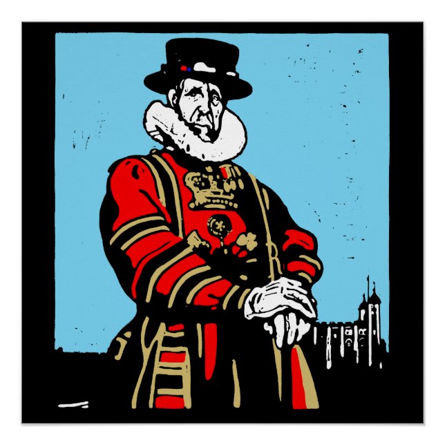 Pôster Um Yeoman Warder ou Beefeater (Frente)