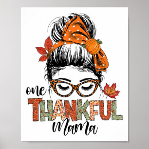 Poster Uma agradecida mamãe Mensagem Bun Fall Autumn Than