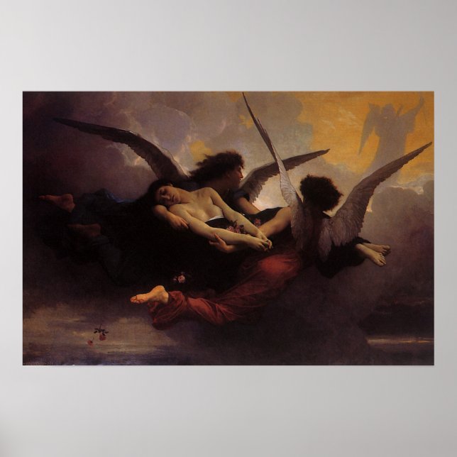 Poster Uma Alma Levada ao Céu por Bouguereau (Frente)