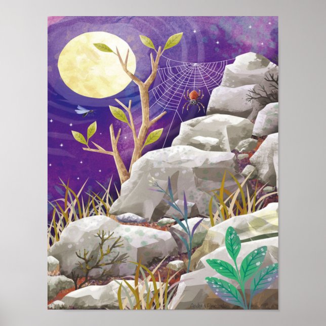 Poster Uma Aranha Na Montanha | Presente de Amantes de Ar (Frente)