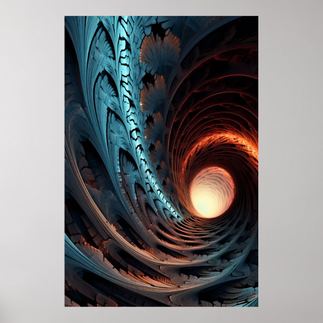 Poster Uma Arte Fractal Hipnótica (Frente)
