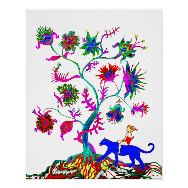 Pôster Uma árvore da vida e uma menina (Frente)