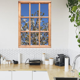 Pôster Uma Árvore no Modo de Exibição do Springtime a par