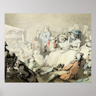 Poster Uma audiência que olha um jogo, c.1785 (a caneta