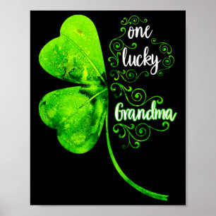 Poster Uma Avó Sortuda Shamrock Avó Dia de São Patrício