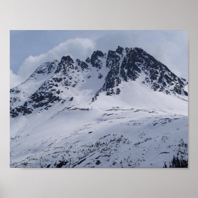Poster Uma bela cena da montanha do Alaska! (Frente)