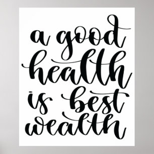 Poster Uma Boa Saúde É A Melhor Riqueza