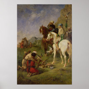 Poster Uma caça do falcão em Argélia
