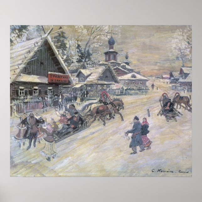 Poster Uma Caminhada Festiva, Rússia (Frente)