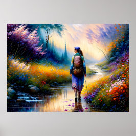 Poster Uma caminhada na obra de arte das florestas