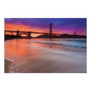 Pôster Uma captação de golden gate bridge de San