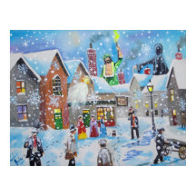 Uma Carol Scrooge de Natal e os três fantasmas