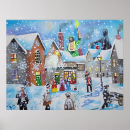 Pôster Uma Carol Scrooge de Natal e os três fantasmas