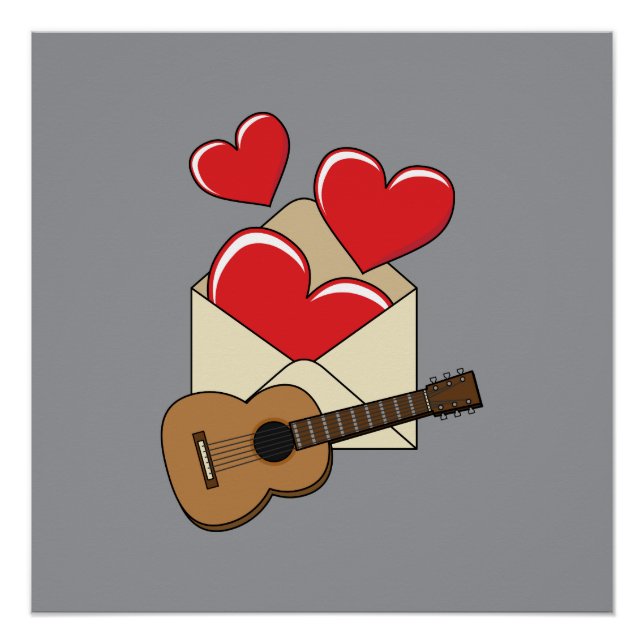 Pôster Uma Carta de Amor e Um Violão para Você (Frente)