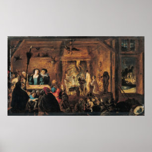 Pôster Uma cena da bruxaria, 1633
