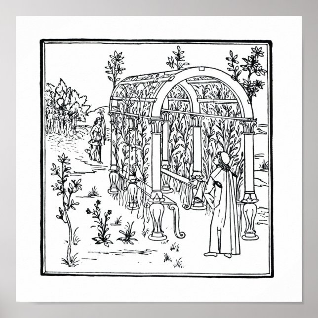 Pôster Uma cena de jardim, de 'Hypnerotomachia Poliphili' (Frente)