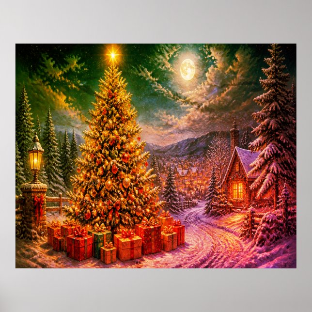 Poster Uma Cena de Natal na Rua do Bairro (Frente)
