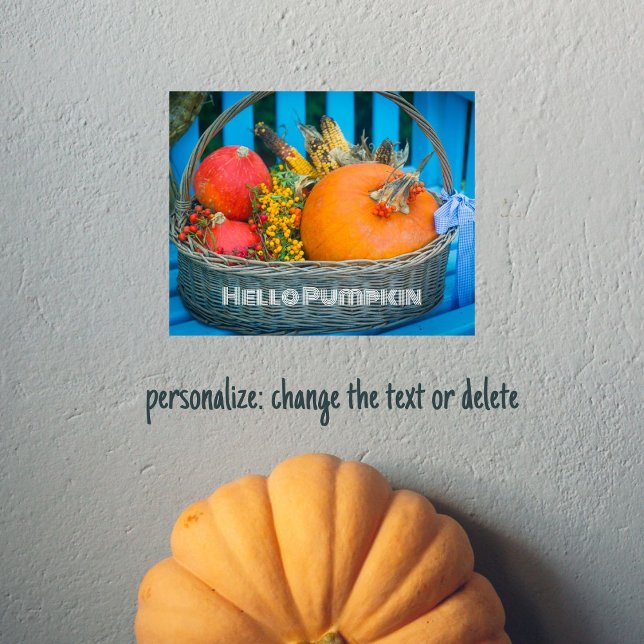 Poster Uma cesta de férias com abóboras (Criador carregado)