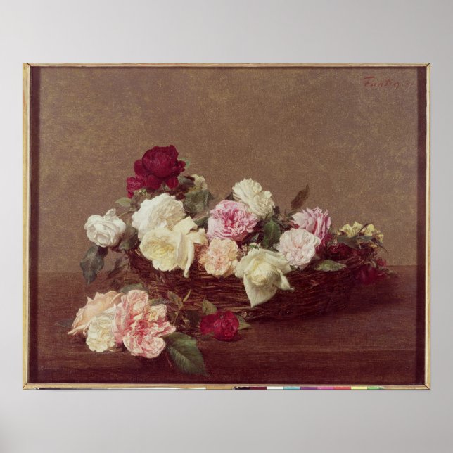 Pôster Uma cesta de Rosas, 1890 (Frente)