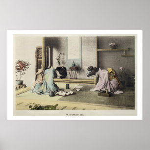Pôster Uma chamada da tarde, c.1880 (albume colorido mão
