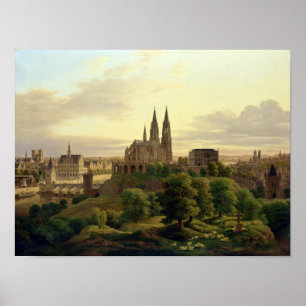 Pôster Uma cidade medieval em 1830, 1830