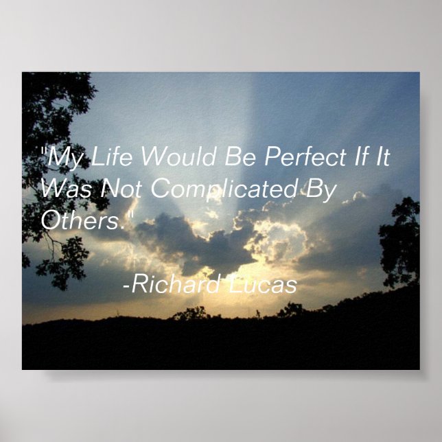 Pôster Uma citação de um homem sábio. (Frente)