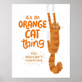 Poster Uma Coisa De Gato Laranja - Gato Engraçado De Tábu