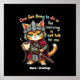 Poster Uma coisa divertida a fazer pela manhã não fale co