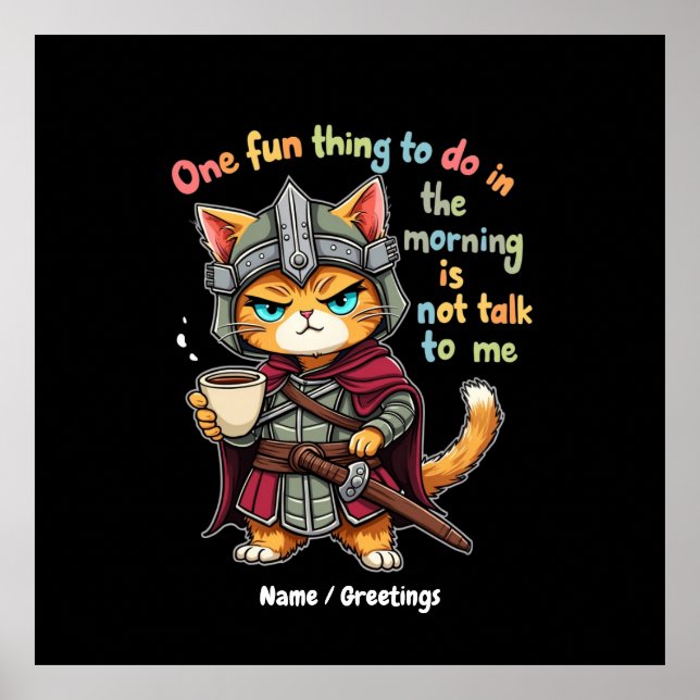 Poster Uma coisa divertida a fazer pela manhã não fale co (Frente)