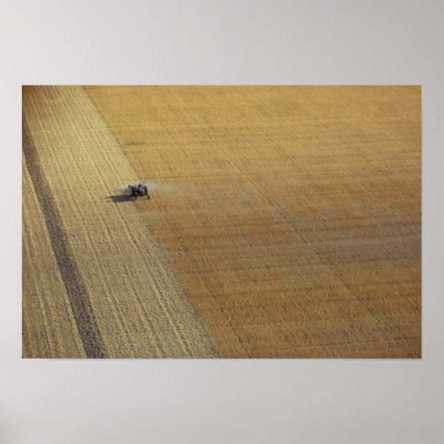 Pôster Uma colheita de trator (Frente)