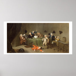 Pôster Uma conversação moderna da meia-noite, c.1732 (o