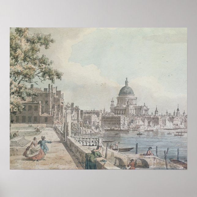Pôster Uma cópia de parte de um desenho de Canaletto, de  (Frente)