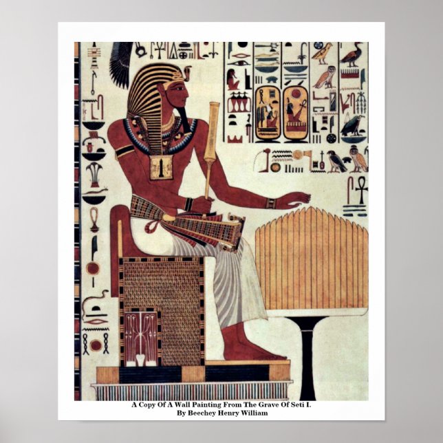 Poster Uma Cópia De Uma Parede Do Grave De Seti (Frente)