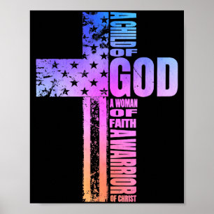 Poster Uma Criança de Deus Uma Mulher de Fé Uma Guerreira