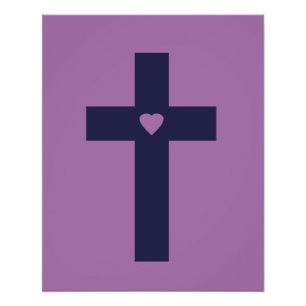 Pôster Uma Cruz Com Amor Arte de Amor Sagrado