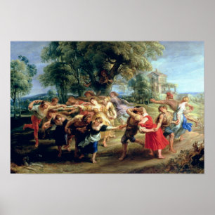 Poster Uma dança do camponês, 1636-40