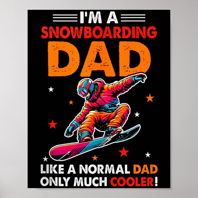 Poster Uma Definição de Pai que Pratica Snowboard Muito M (Frente)
