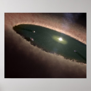 Poster Uma diferença em um protoplanetary, ou na