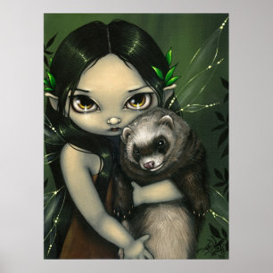 Poster Uma doninha e sua ARTE feericamente IMPRIMEM
