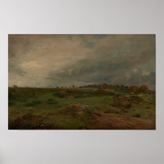 Poster Uma estrada em Hampstead Heath - Constable (Frente)